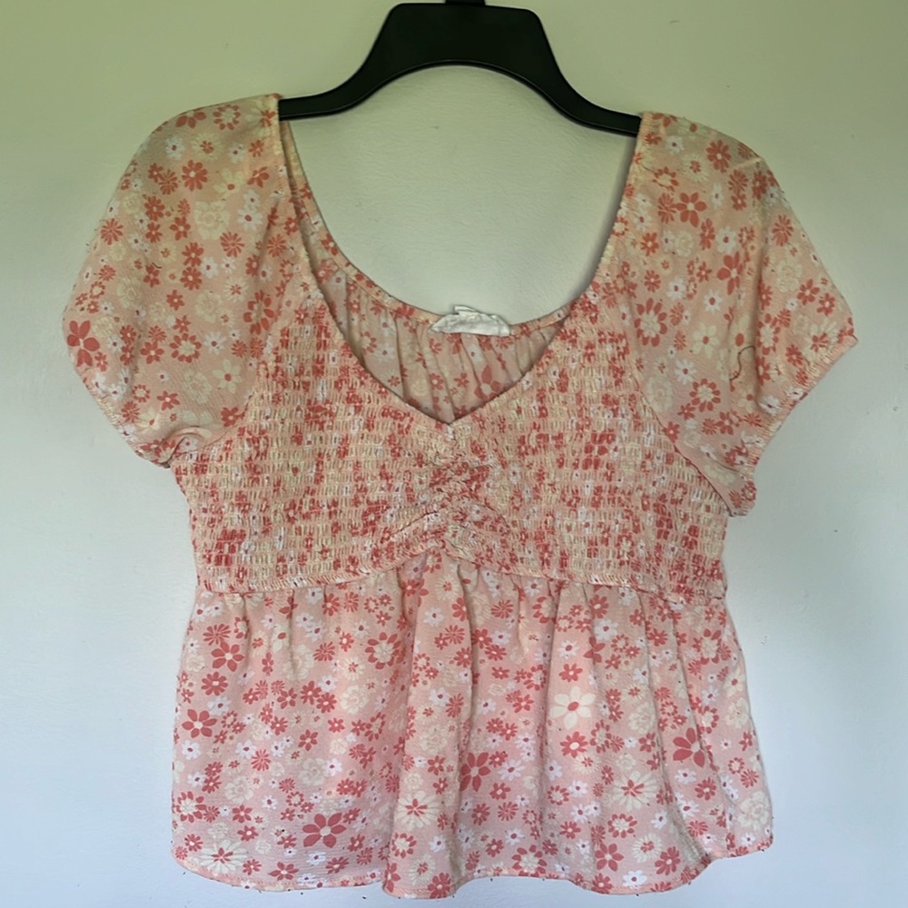 Retro floral crop top